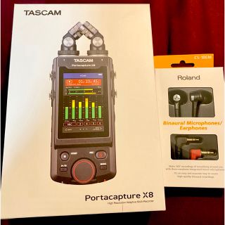 TASCAM PortacaptureX8ハンドヘルドレコーダーとイヤホン付き(その他)