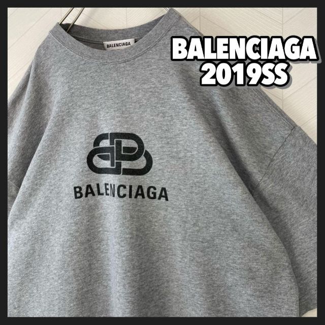 美品 人気デザイン BALENCIAGA Tシャツ オーバーサイズ グレー M 限定