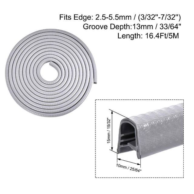 ❣️１点限り❣️車両ドア用 塩ビエッジトリム 2.5-5.5mm 5m Uシール 自動車/バイクの自動車(汎用パーツ)の商品写真