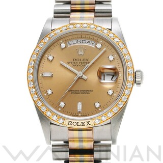 ロレックス(ROLEX)の中古 ロレックス ROLEX 18129BIC R番(1987年頃製造) コパー /ダイヤモンド メンズ 腕時計(腕時計(アナログ))
