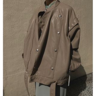 アメリヴィンテージ(Ameri VINTAGE)のAmeri Vintage  RETRO FAKE LEATHER JACKET(ライダースジャケット)