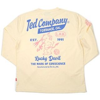 テッドマン(TEDMAN)のテッドマン/ロンT/ホワイト/TDLS-355/エフ商会/カミナリモータース(Tシャツ/カットソー(七分/長袖))