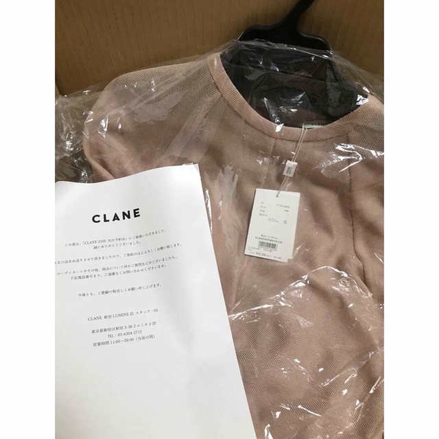 新品タグ付 CLANE MESH FORM SLEEVE BLOUSE サイズ1 【人気ショップが