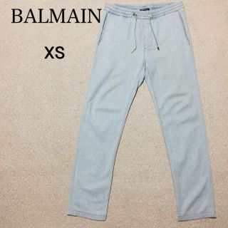 バルマン(BALMAIN)のバルマン デニム イージーパンツ XS/BALMAIN 加工 ライトインディゴ(デニム/ジーンズ)