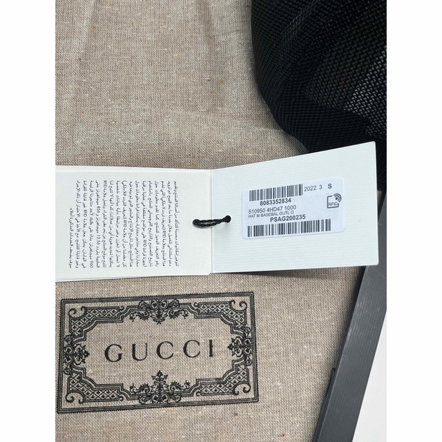 Gucci - 【新品未使用】GUCCI ベースボールキャップ 帽子 ブラック