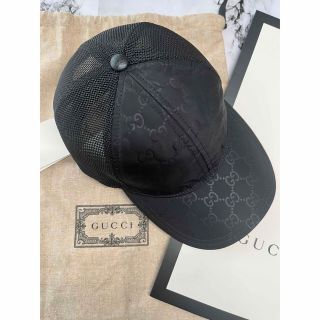 Gucci - 【新品未使用】GUCCI ベースボールキャップ 帽子 ブラック