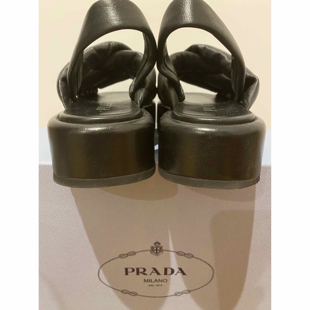 PRADA - 2023SS PRADAプラダ ナッパレザー フラットフォームサンダル