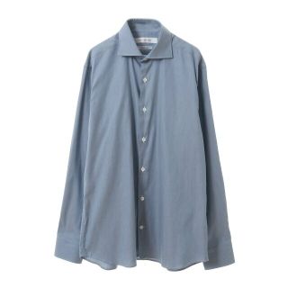 メンズメルローズ(MEN'S MELROSE)の【ブルー】HITOYOSHI Wネームデニムライクワイドカラーシャツ(その他)