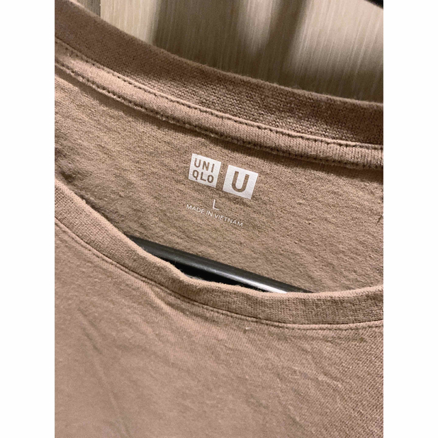 UNIQLO(ユニクロ)の【UNIQLO】無地Tシャツ　ブラウン レディースのトップス(Tシャツ(半袖/袖なし))の商品写真