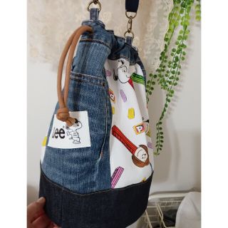 SOULOUT デニムリメイク巾着バッグ ハンドメイド
