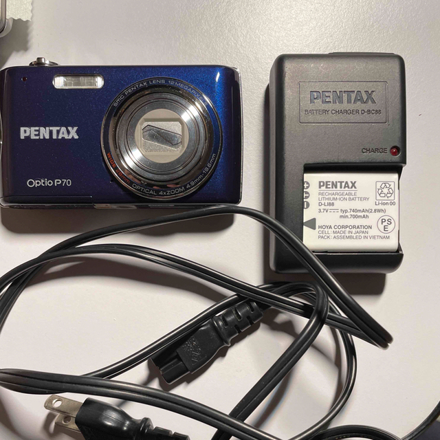 PENTAX(ペンタックス)のPENTAX オプティオ　OPTIO P70 美品　SDカード、ケース付き スマホ/家電/カメラのカメラ(コンパクトデジタルカメラ)の商品写真