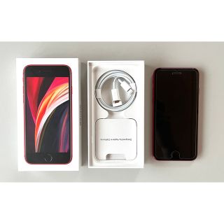 A4等級以上 iPhone se 2 ジムレッド 64G SIMフリー 美品 完品