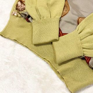Hermes - エルメス シルクパネル スカーフ切り替え ニット セリエ