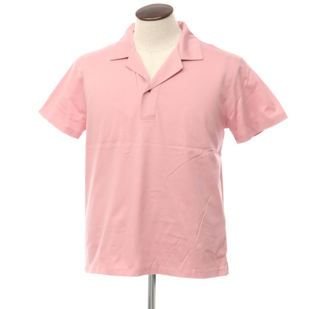 【新品】ピーティートリノ PT TORINO コットン オープンカラー 半袖ポロシャツ ピンク【サイズ48】【メンズ】