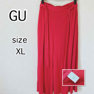 ジーユー(GU)のGU ジーユー　フレア　パンツ　ピンク　XL(カジュアルパンツ)