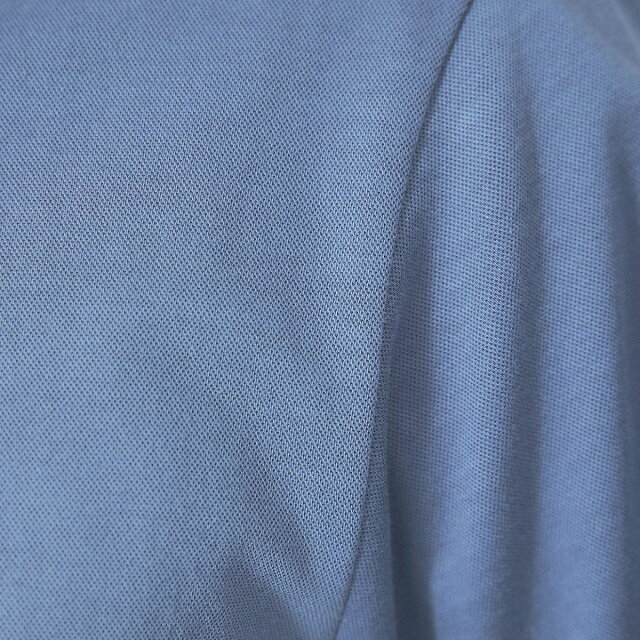 ABAHOUSE(アバハウス)の【ブルー】【48】【マイクロ鹿の子】シルケット Vネック Tシャツ メンズのトップス(Tシャツ/カットソー(半袖/袖なし))の商品写真