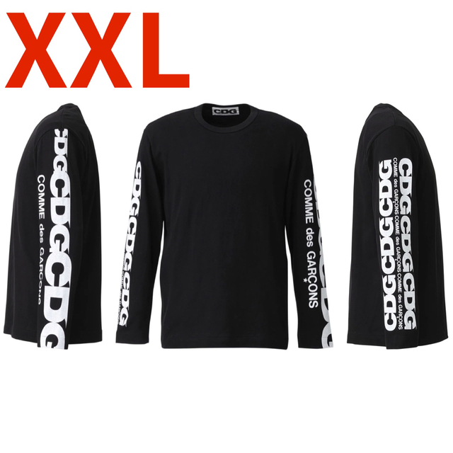 コムデギャルソン CDG 両腕フルロゴ ロングスリーブ Tシャツ ロンT XXL ...