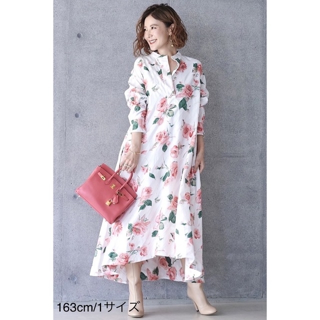 OBLI オブリ Vネックフラワーワンピース | chaofightshop.com