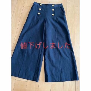 美品 17aw クミキョク 組曲 KUMIKYOKU デニム ワイド パンツ