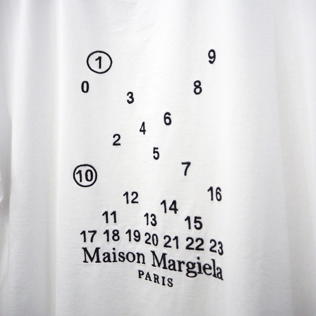 新品 定価64900円 メゾンマルジェラ ナンバリング ロゴ 刺繍 Tシャツ