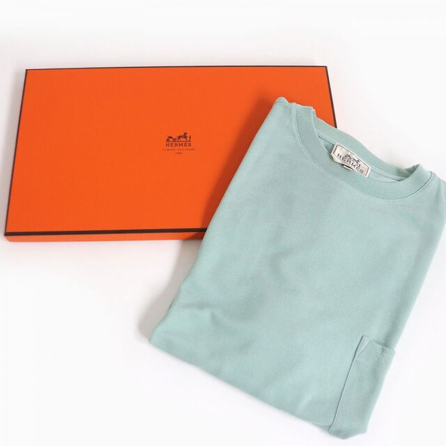 エルメス HERMES Tシャツ 刺繍入りポケット 半袖Tシャツ 衣料品