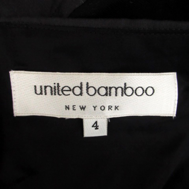united bamboo(ユナイテッドバンブー)のユナイテッドバンブー キャミソールワンピース スクエアネック ひざ丈 4 黒 レディースのワンピース(ひざ丈ワンピース)の商品写真