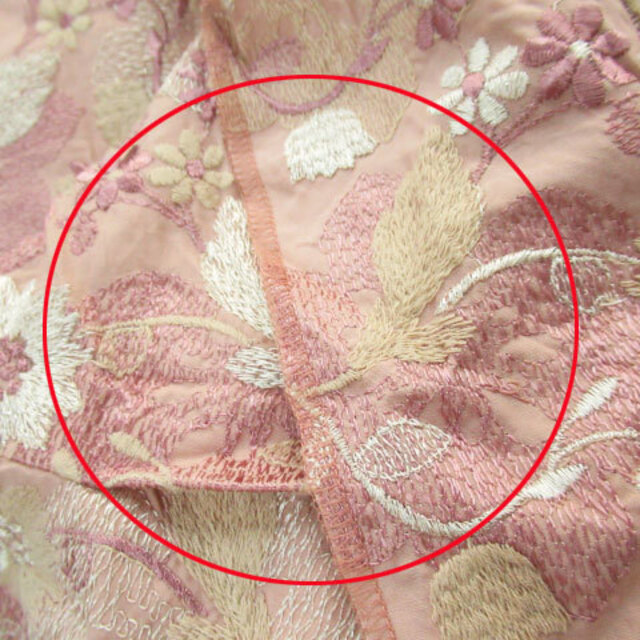 TOCCA(トッカ)のトッカ ワンピース ノースリーブ ひざ丈 ラウンドネック 花柄 刺繍 4 ピンク レディースのワンピース(ひざ丈ワンピース)の商品写真