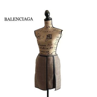 バレンシアガ(Balenciaga)のBALENCIAGA バレンシアガ ミニスカート チェック(ミニスカート)