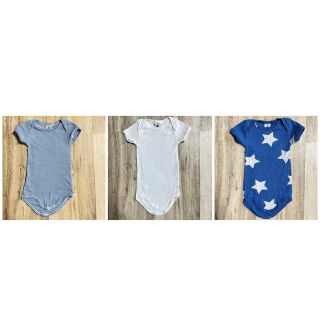 プチバトー(PETIT BATEAU)の【まとめ買い割引あり】プチバトー　半袖ボディスーツ3点セット(肌着/下着)