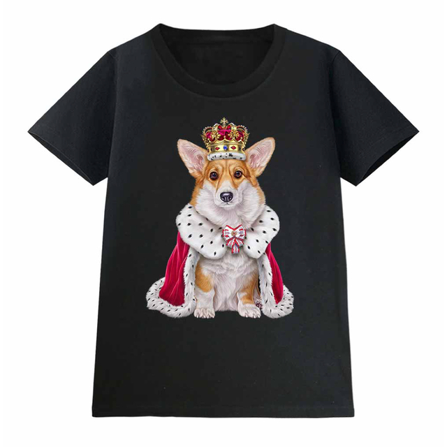 ウェルシュ コーギー 犬 王様 キング 王子様 王冠 Tシャツ レディースの通販 by Evelyn ｜ラクマ