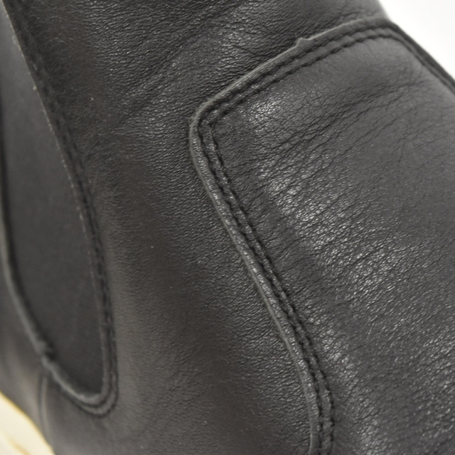 HYSTERIC GLAMOUR(ヒステリックグラマー)のHYSTERIC GLAMOUR ヒステリックグラマー サイドゴアレザーシューズ ハイカットスニーカー ブラック メンズの靴/シューズ(スニーカー)の商品写真