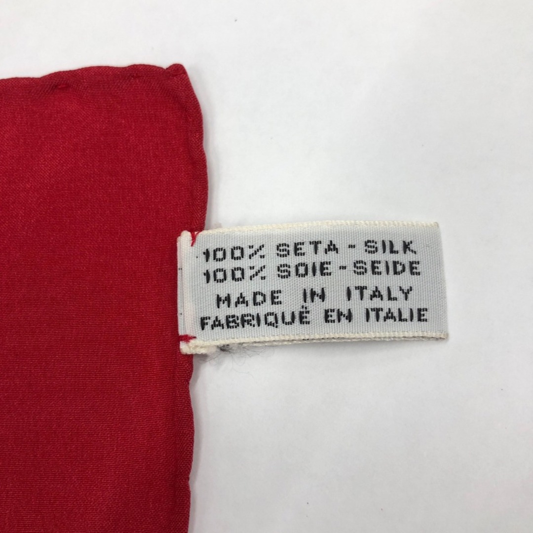 CHANEL(シャネル)の[USED/中古]CHANEL シャネル スカーフ チェーンアクセサリー柄 レッド 赤 小物 レッド シルク 中古 ai-tdc-001082-4e レディースのファッション小物(バンダナ/スカーフ)の商品写真