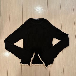 ザラ(ZARA)のzara リブニットトップス(ニット/セーター)