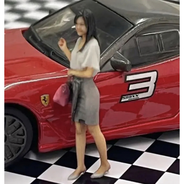 1/43☆フィギュア☆リアルフィギュア☆OL☆ミニカーに☆1/64より大の