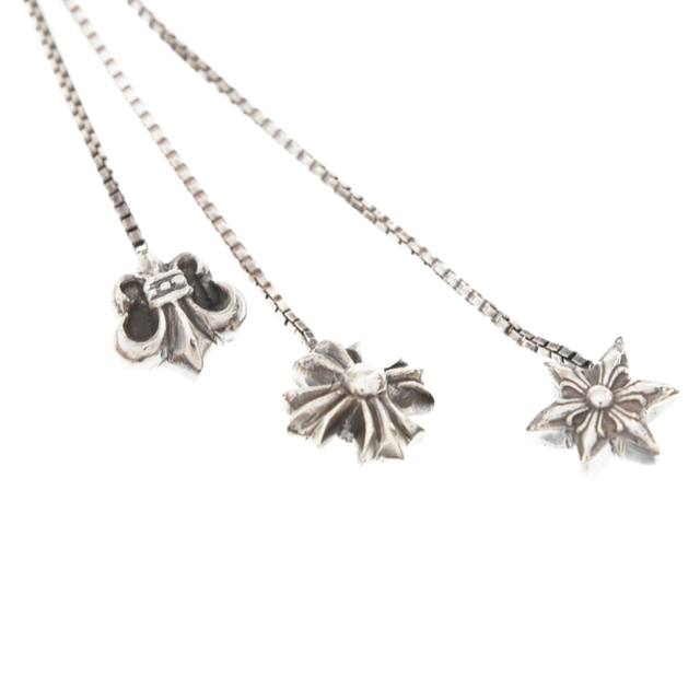 Chrome Hearts(クロムハーツ)のCHROME HEARTS クロムハーツ JOJO PST PLS BS STAR L ジョジョ クロス BSフレア スター ピアス シルバー メンズのアクセサリー(ピアス(片耳用))の商品写真