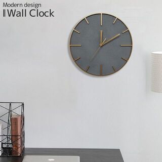 壁掛け時計 おしゃれ セメント吹付け 木製 29.5cm BT-118GY(掛時計/柱時計)
