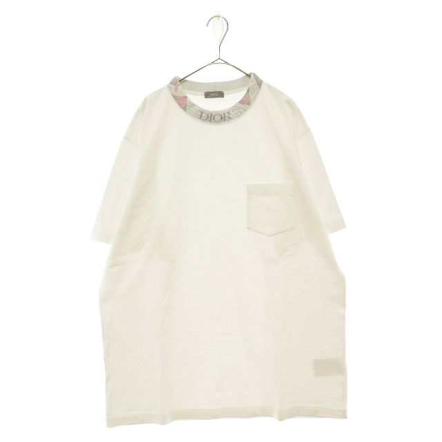 Dior - DIOR ディオール 23SS Cotton Logo Luxury T-Shirts ネックロゴ 半袖Tシャツ カットソー ホワイト 383J644A0554