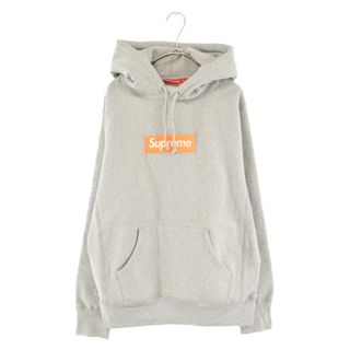 シュプリーム(Supreme)のSUPREME シュプリーム 17AW Box Logo Hooded Sweatshirt ボックスロゴフーデッドスウェットシャツ パーカー グレー /オレンジ(パーカー)