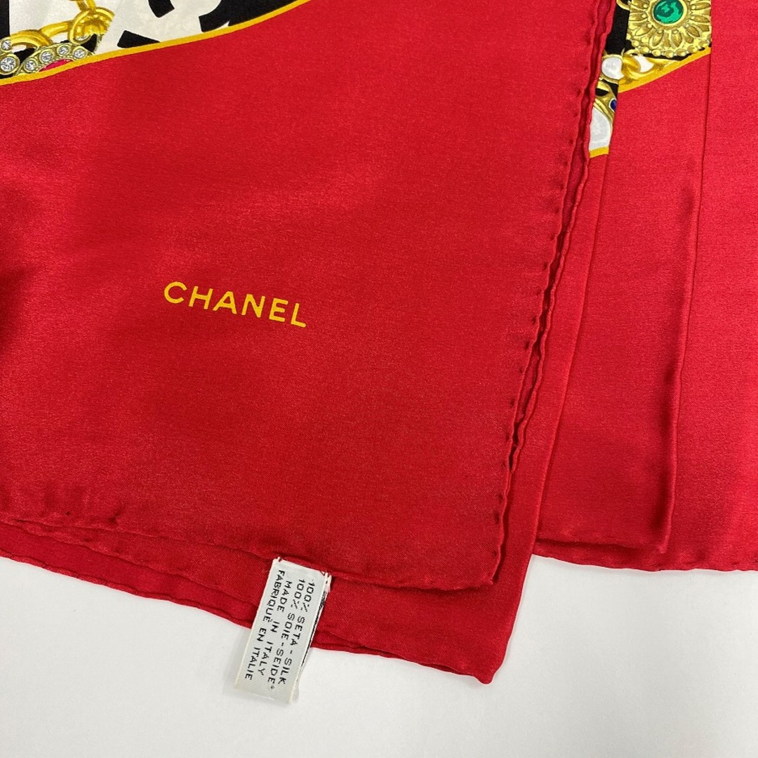 CHANEL シャネル スカーフ ビジュー レッド ビンテージ レトロ