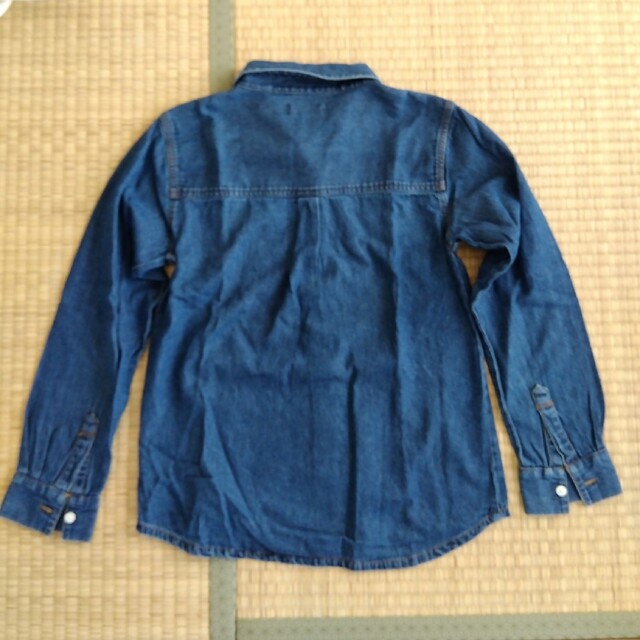 Mac-House(マックハウス)のNavy　デニムシャツ　150 キッズ/ベビー/マタニティのキッズ服男の子用(90cm~)(ブラウス)の商品写真