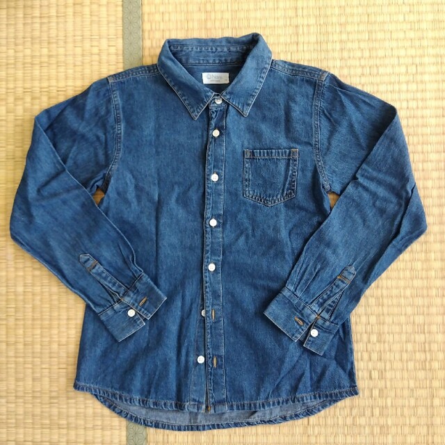 Mac-House(マックハウス)のNavy　デニムシャツ　150 キッズ/ベビー/マタニティのキッズ服男の子用(90cm~)(ブラウス)の商品写真