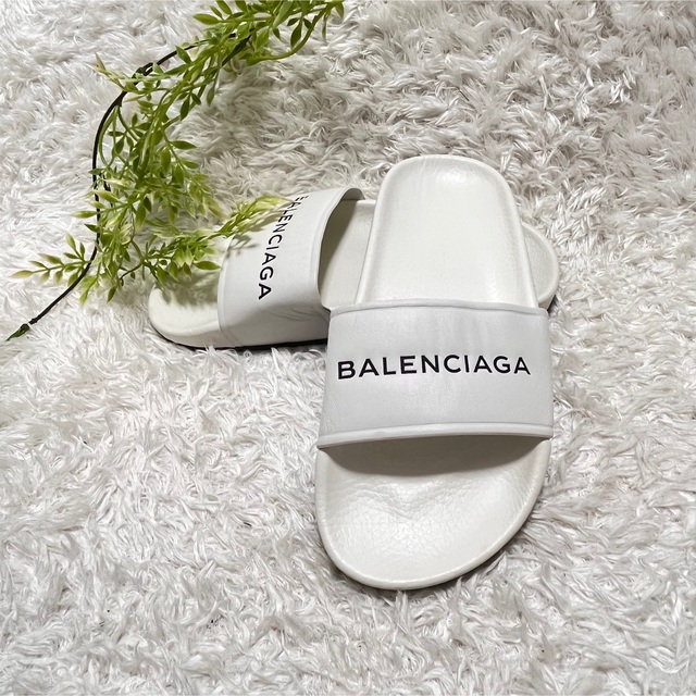 BALENCIAGA バレンシアガ スライドサンダル ホワイト 35