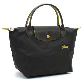 ロンシャン(LONGCHAMP)のロンシャンプリアージュ s  ガンメタル　グレー×イエロー(トートバッグ)