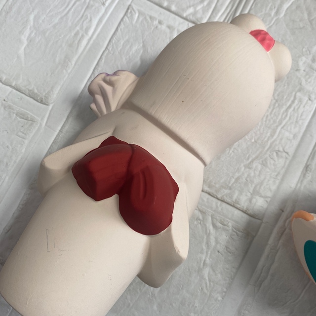 人形 陶器 置物 オブジェ 飾り物 昭和レトロ レトロ 2点セットの 人形 陶器 置物 オブジェ 飾り物 昭和レトロ レトロ 2点セットの