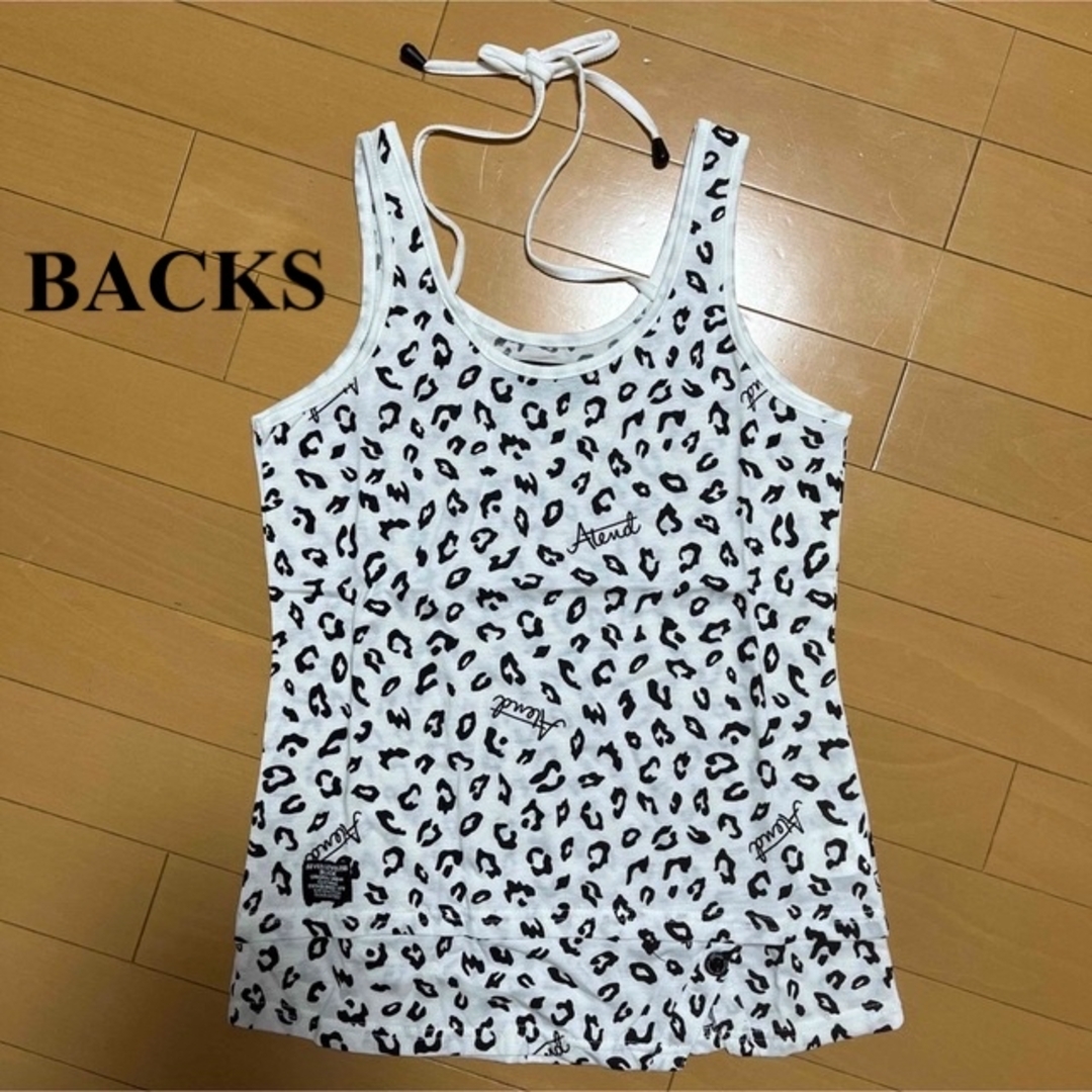 BACKS(バックス)のBACKS バックス タンクトップ ホルターネック ヒョウ柄 レオパード 豹柄 レディースのトップス(タンクトップ)の商品写真