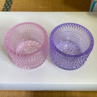 イッタラ(iittala)のイッタラ カステヘルミ キャンドルホルダー ラベンダー&ペールピンク(置物)