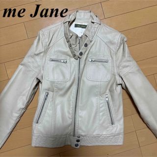 ミージェーン(me Jane)のme Jane ミージェーン ライダースジャケット ベージュ アウター 難アリ(ライダースジャケット)