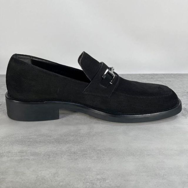 GUCCI グッチ メタル ロゴ ビット ローファー ビジネスシューズ 黒