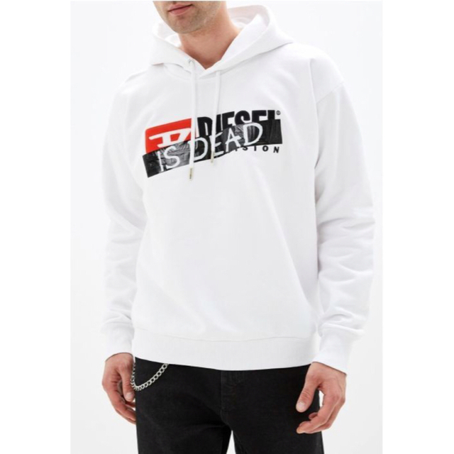 DIESEL パーカー　HC-S-DIVISION FELPA ホワイト M