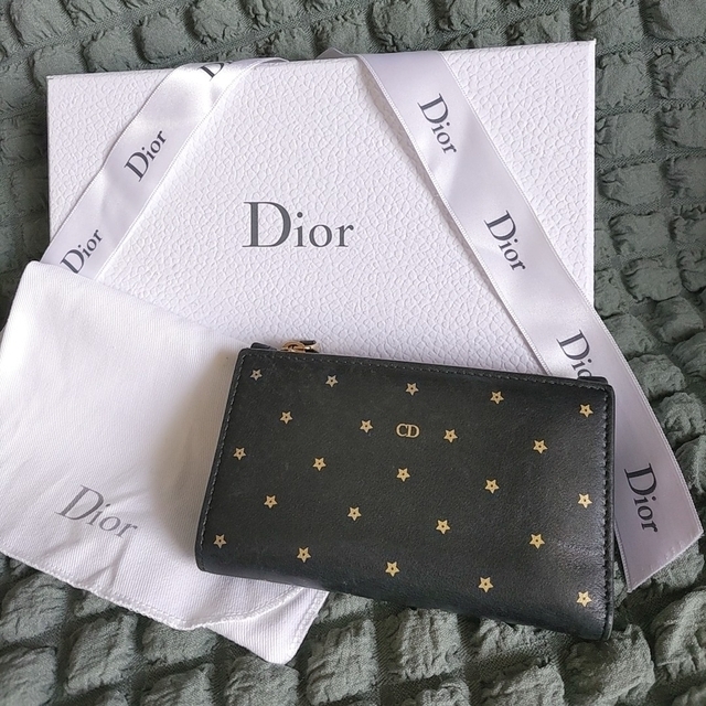 Christian Dior★二つ折りミニウォレット星柄